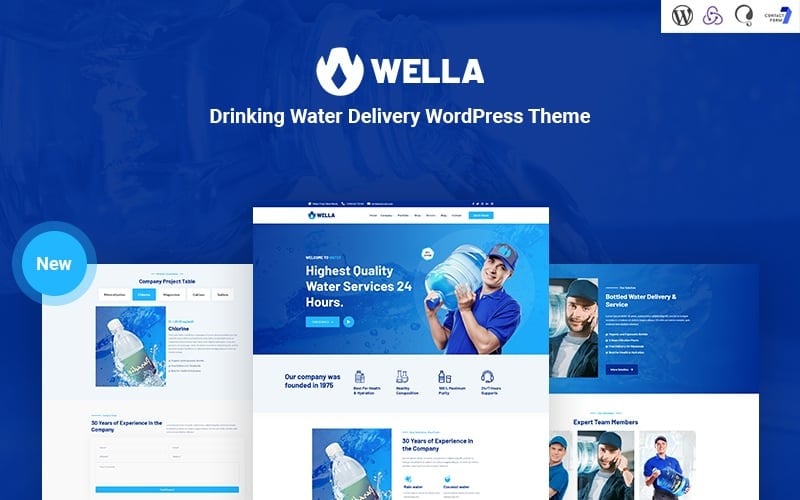 Wella - Drinking Water Delivery WordPress Theme Wella - Drinking Water Delivery WordPress Theme