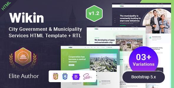Wikin - City Government & Municipality Services Bootstrap 5 Template Wikin - City Government & Municipality Services Bootstrap 5 Template