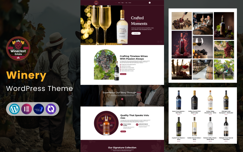 Winecrest Estate– Winery, Vineyard & Wine Shop WordPress Theme Winecrest Estate– Winery, Vineyard & Wine Shop WordPress Theme