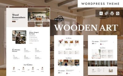 Wooden Work - Handyman Woodworking & Carpentry Services WordPress Elementor Theme