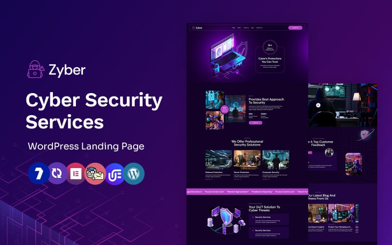 Zyber - Cyber Security Services Multipurpose WordPress Elementor Theme Zyber - Cyber Security Services Multipurpose WordPress Elementor Theme