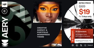 Aery - Creative Agency & Portfolio WordPress Theme
