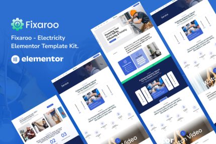 Fixaroo - Electricity Services Elementor Template Kit