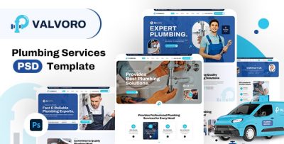 Valvoro - Plumbing Services PSD Template