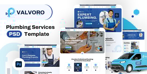 Valvoro - Plumbing Services PSD Template Valvoro - Plumbing Services PSD Template