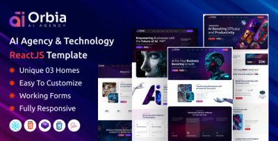 Orbia - AI Agency & Technology ReactJS Template