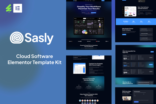 Sasly - Cloud Software Agency Elementor Template Kit Sasly - Cloud Software Agency Elementor Template Kit