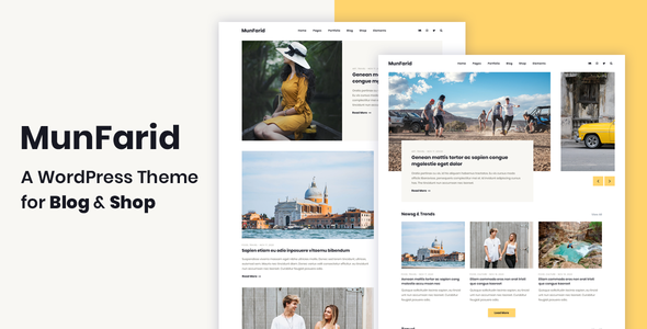 Munfarid - A WordPress Theme For Blog & Shop Munfarid - A WordPress Theme For Blog & Shop