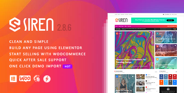 Siren - News Magazine Elementor WordPress Theme Siren - News Magazine Elementor WordPress Theme