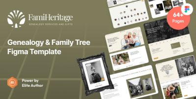 FamiHeritage - Genealogy & Family Tree Figma Template