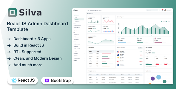 Silva - React Admin & Dashboard Template Silva - React Admin & Dashboard Template