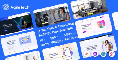 Agiletech - ASP.NET Core 9 && MVC 5 IT Solutions & Technology Service Multipurpose Template
