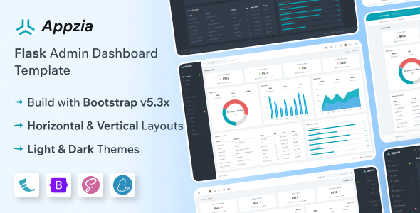 Appzia - Flask 3 Admin & Dashboard Template Appzia - Flask 3 Admin & Dashboard Template