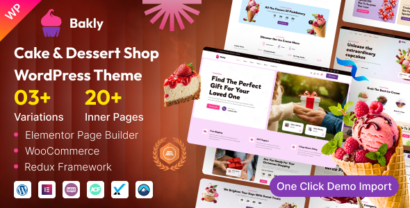 Bakly – Cake & Dessert Shop WordPress Theme Bakly – Cake & Dessert Shop WordPress Theme
