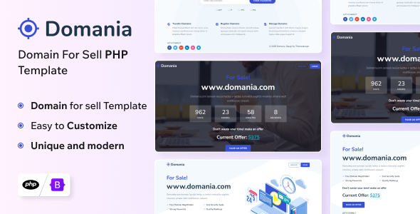 Domania - Domain For Sell PHP Template Domania - Domain For Sell PHP Template