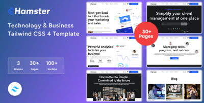 Hamster – Technology & Business TailwindCSS HTML Template