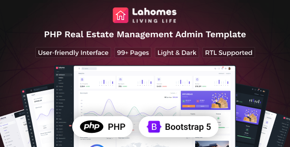 Lahomes - PHP Real Estate Management Admin & Dashboard Template Lahomes - PHP Real Estate Management Admin & Dashboard Template