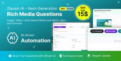 Ziexam AI – Next-Generation Rich Media Questions Addons