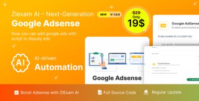 Ziexam AI – Google AdSense Integration Add-on