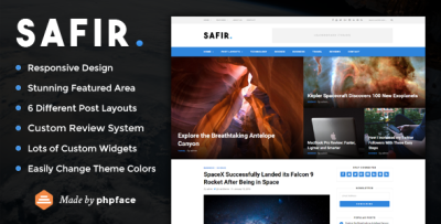 Safir - A WordPress Blog Theme