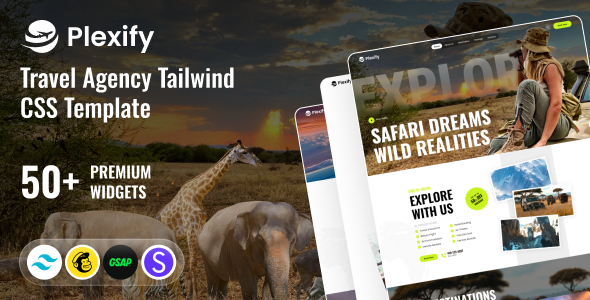 Plexify - Tour & Travel Agency Tailwind CSS Template Plexify - Tour & Travel Agency Tailwind CSS Template
