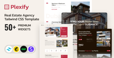 Plexify - Real Estate Agency Tailwind CSS Template