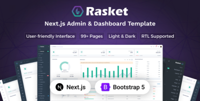 Rasket - Next.js 16 Admin Dashboard Template