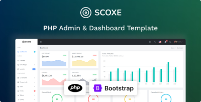 Scoxe - PHP Admin & Dashboard Template