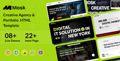 Mosk - Creative Agency & Portfolio HTML Template