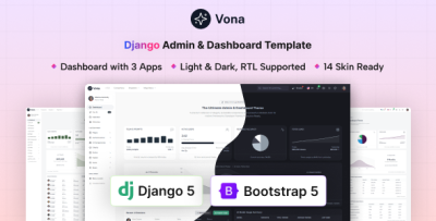 Vona - Django 5 Minimal Admin & Dashboard Template