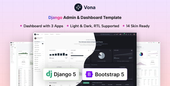 Vona - Django 5 Minimal Admin & Dashboard Template Vona - Django 5 Minimal Admin & Dashboard Template