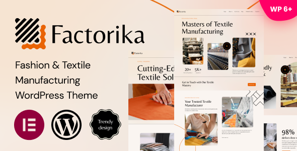 Factorika - Fashion & Textile Manufacturing WordPress Theme Factorika - Fashion & Textile Manufacturing WordPress Theme