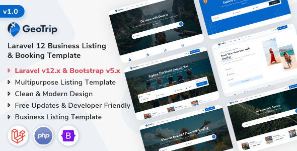 GeoTrip - Laravel 12 Multipurpose Business Listing & Booking Template GeoTrip - Laravel 12 Multipurpose Business Listing & Booking Template