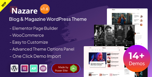 Nazare - Blog & Magazine Elementor WordPress Theme Nazare - Blog & Magazine Elementor WordPress Theme