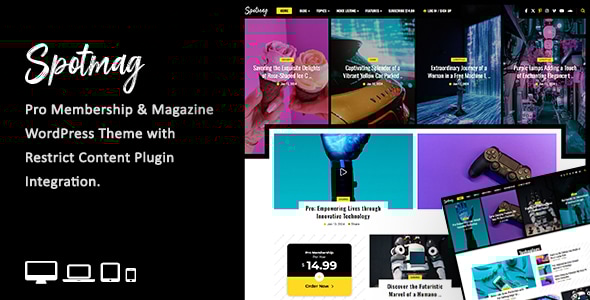 SpotMag - Pro Membership & Magazine WordPress Theme SpotMag - Pro Membership & Magazine WordPress Theme