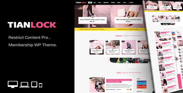TianLock WP - Restrict Content Pro / Membership WordPress Theme TianLock WP - Restrict Content Pro / Membership WordPress Theme