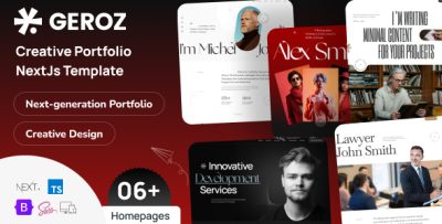 Geroz – Creative Personal Portfolio NextJs Template