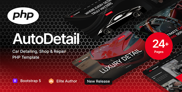AutoDetail - Car Detailing, Shop & Repair PHP Template AutoDetail - Car Detailing, Shop & Repair PHP Template