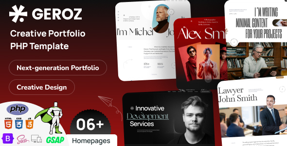 Geroz – Creative Personal Portfolio PHP Template Geroz – Creative Personal Portfolio PHP Template