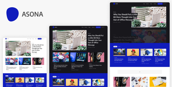 Asona - Blog and Magazine WordPress Theme Asona - Blog and Magazine WordPress Theme