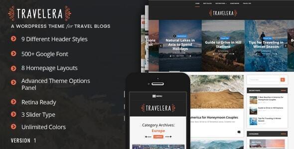 Travelera - WordPress Blog Theme Travelera - WordPress Blog Theme