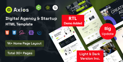 Axios - Digital Agency HTML Template