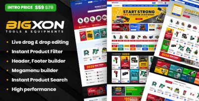Bigxon - Parts And Tools WordPress WooCommerce Theme