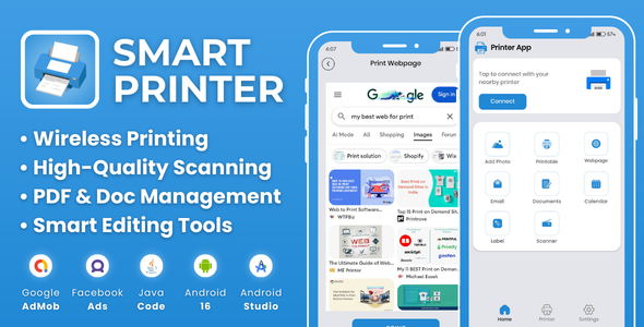 Smart Printer Scanner App with AdMob Facebook Ads Android Smart Printer Scanner App with AdMob Facebook Ads Android