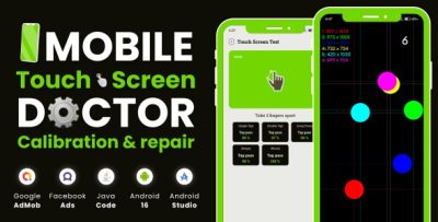 Mobile Touch Screen Doctor Calibration Repair with AdMob Facebook Ads Android