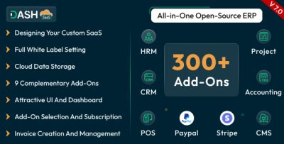 [73 Addons] WorkDo Dash SaaS - Open Source ERP with Multi-Workspace