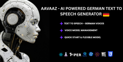 AAVAAZ - AI Powered German Text To Speech Generator