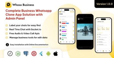 Whoxa Business Chat – WhatsApp Clone App for Business, Android & iOS (Flutter Chat App)