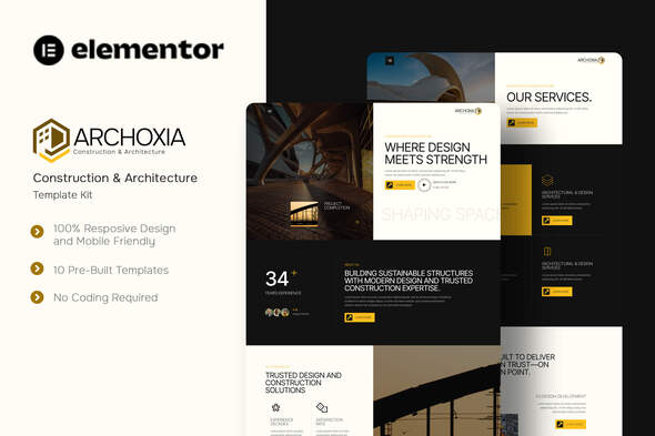 Archoxia - Construction & Architecture Elementor Template Kit Archoxia - Construction & Architecture Elementor Template Kit