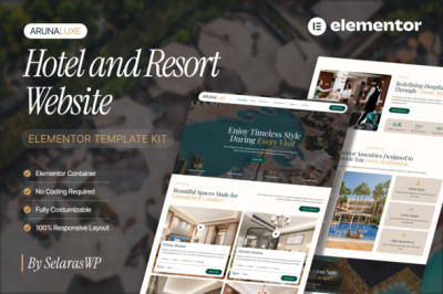 ArunaLuxe - Hotel & Resort Elementor Template Kit